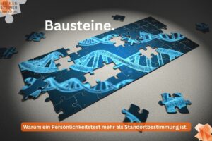 Zu sehen sind Puzzleteile mit DNA-Ketten – wie ein Persönlichkeitstest für Personalentwicklung sorgt.