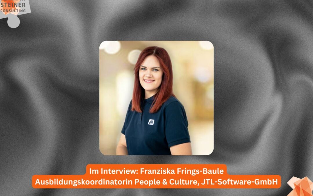 Das Bild zeigt ein Porträtfoto von Franziska Frings-Baule, Ausbildungskoordinatorin People & Culture, JTL-Software-GmbH.